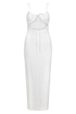 Charlina Midi Dress - White -SABO™ Shop 28ee8143 c5fa 4b6c b145 19a67c72bd3c