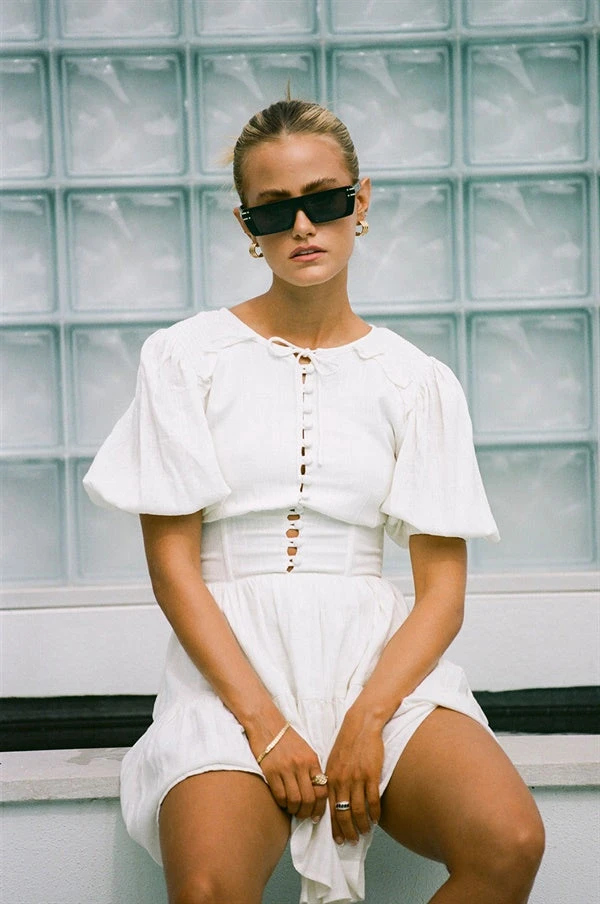 Santana Dress - White 9 Santana Dress - White - Image 7