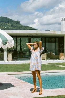 Bambina Dress - Sky Floral -SABO™ Shop 87c078ea b49d 4bfd 9626 2e2cc9249d0e